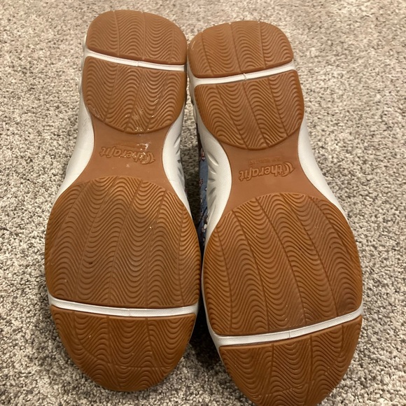 Therafit Danielle Womens Shoes US 9.5 -10 Blue Pink Floral - Picture 8 of 10